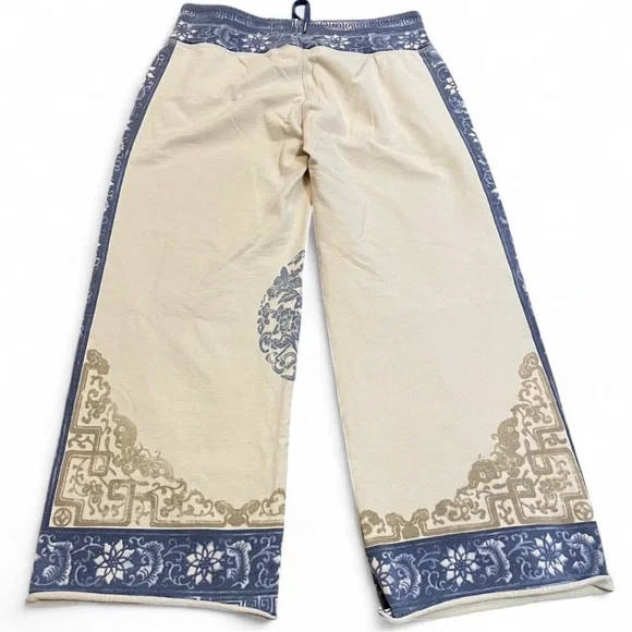 Lucky Brand Y2K Cropped Sweatpants Chinoiserie Porcelain Print Boho Size XS - Picture 4 of 4